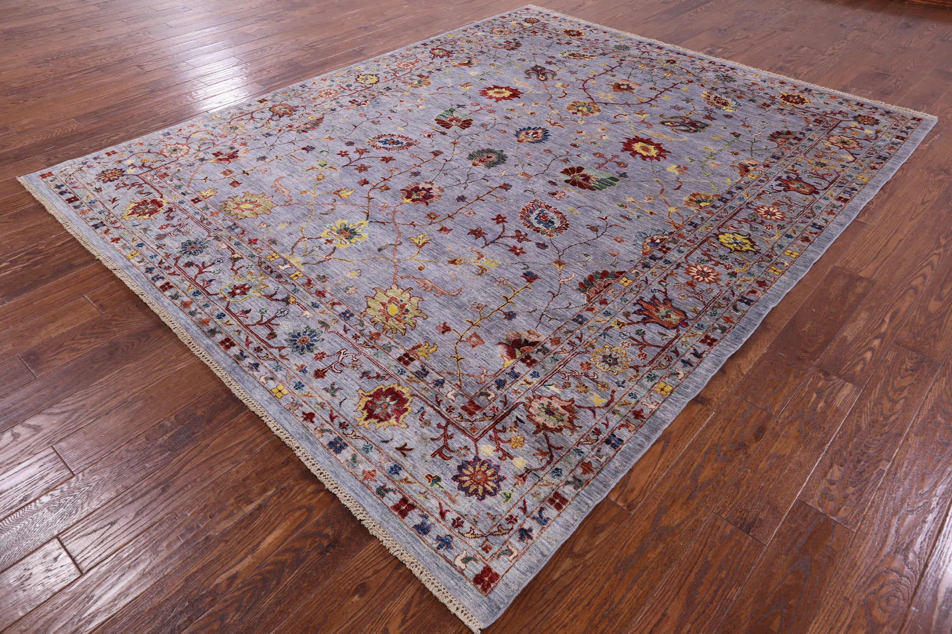 Peshawar Hand Knotted Wool Rug - 8' 0" X 9' 10" - Golden Nile