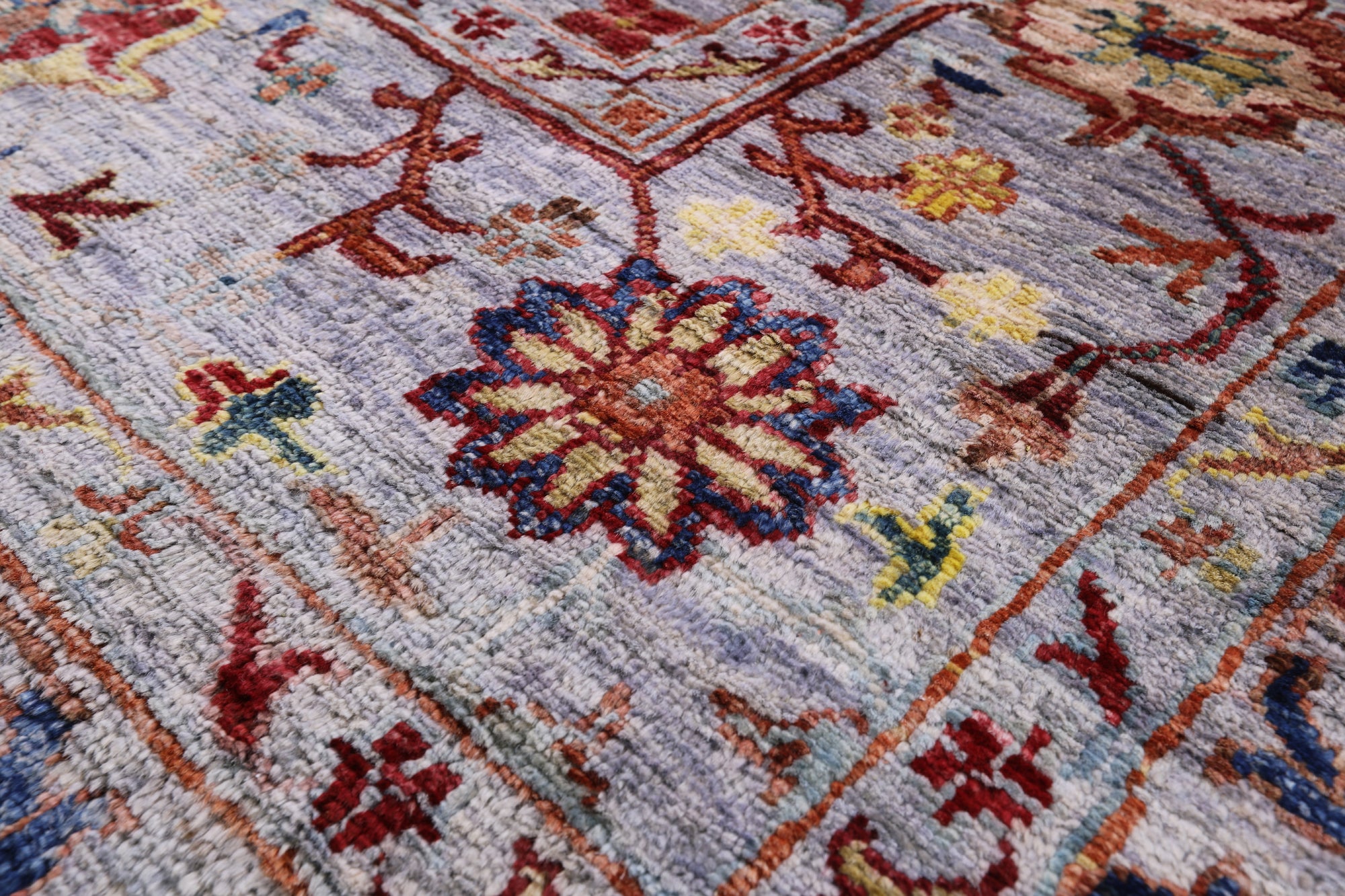 Peshawar Hand Knotted Wool Rug - 8' 0" X 9' 10" - Golden Nile