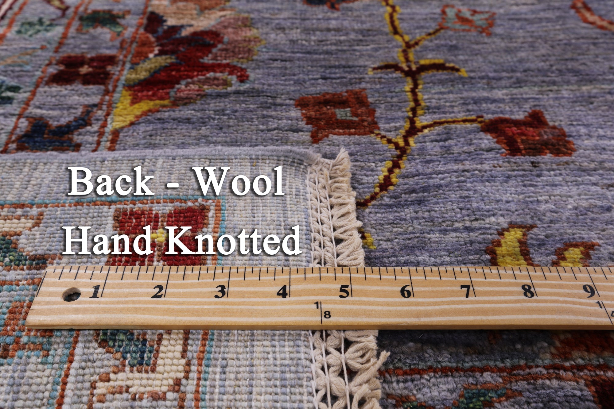 Peshawar Hand Knotted Wool Rug - 8' 0" X 9' 10" - Golden Nile
