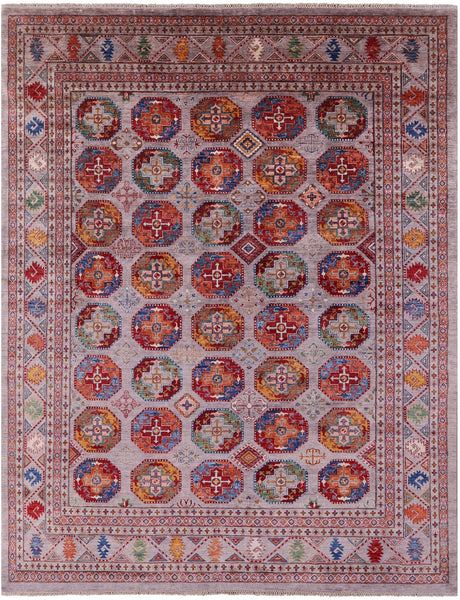 Turkmen Ersari Hand Knotted Wool Rug - 9' 11" X 12' 9" - Golden Nile