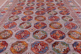Turkmen Ersari Hand Knotted Wool Rug - 9' 11" X 12' 9" - Golden Nile