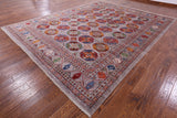 Turkmen Ersari Hand Knotted Wool Rug - 9' 11" X 12' 9" - Golden Nile