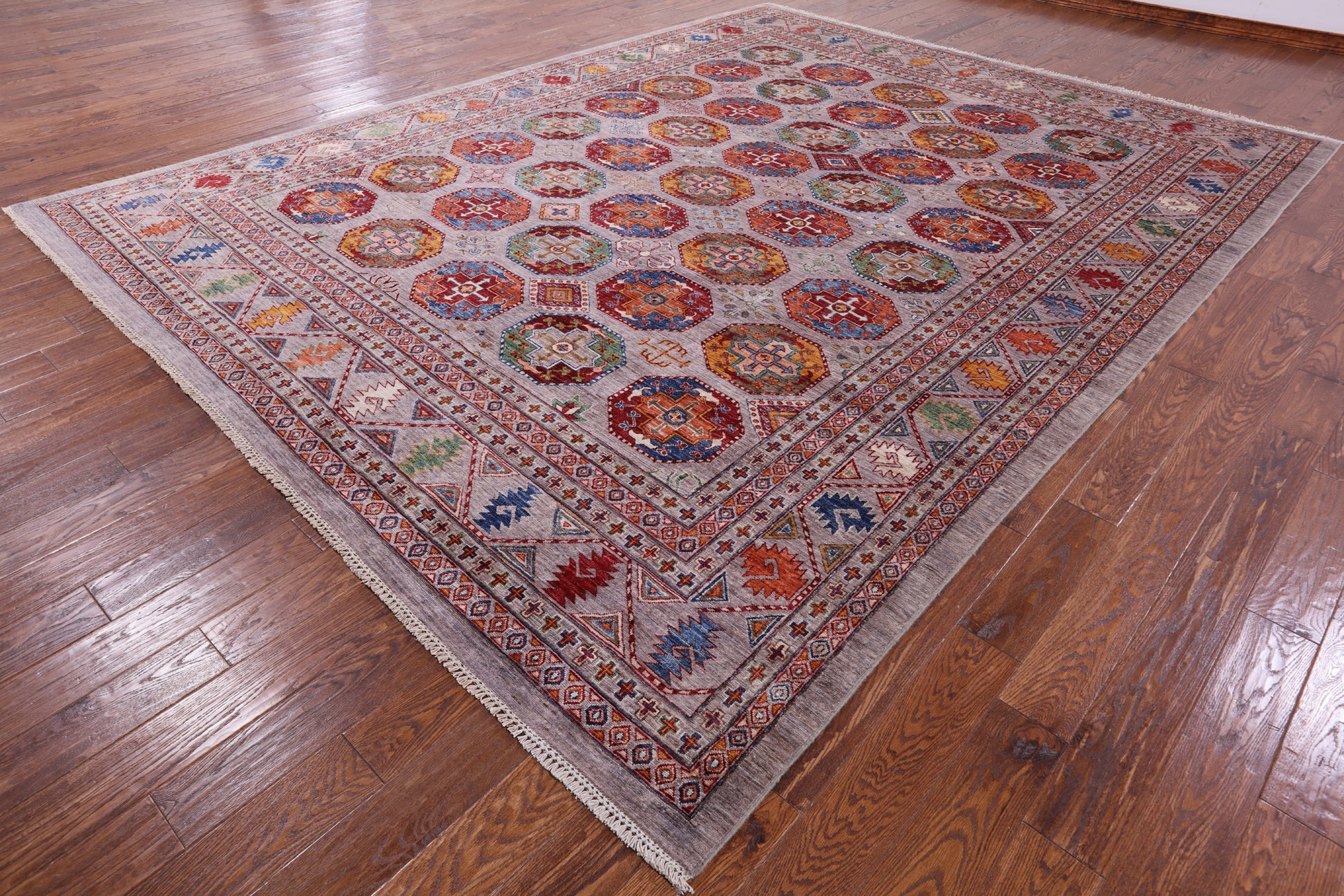 Turkmen Ersari Hand Knotted Wool Rug - 9' 11" X 12' 9" - Golden Nile