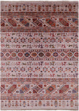 Persian Tribal Gabbeh Handmade Wool Rug - 5' 8" X 7' 8" - Golden Nile