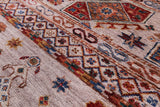 Persian Tribal Gabbeh Handmade Wool Rug - 5' 8" X 7' 8" - Golden Nile