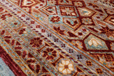 Khorjin Persian Gabbeh Hand Knotted Wool Rug - 5' 7" X 8' 2" - Golden Nile