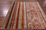 Khorjin Persian Gabbeh Hand Knotted Wool Rug - 5' 7" X 8' 2" - Golden Nile