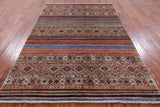 Khorjin Persian Gabbeh Hand Knotted Wool Rug - 5' 7" X 8' 0" - Golden Nile