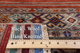 Khorjin Persian Gabbeh Hand Knotted Wool Rug - 5' 7" X 8' 0" - Golden Nile