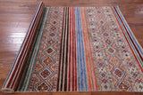 Khorjin Persian Gabbeh Hand Knotted Wool Rug - 5' 7" X 8' 0" - Golden Nile
