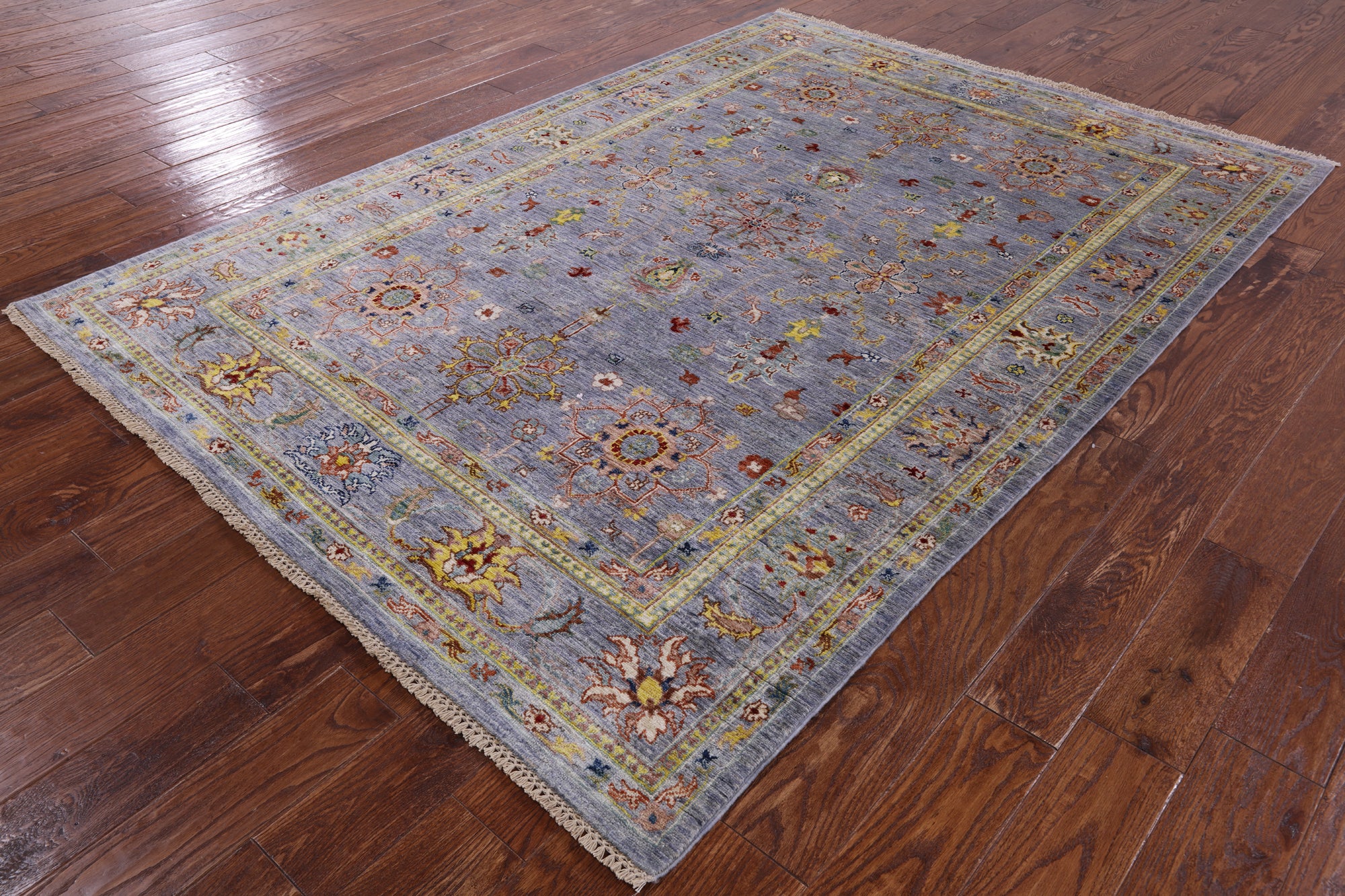 Peshawar Handmade Wool Rug - 5' 7" X 7' 11" - Golden Nile
