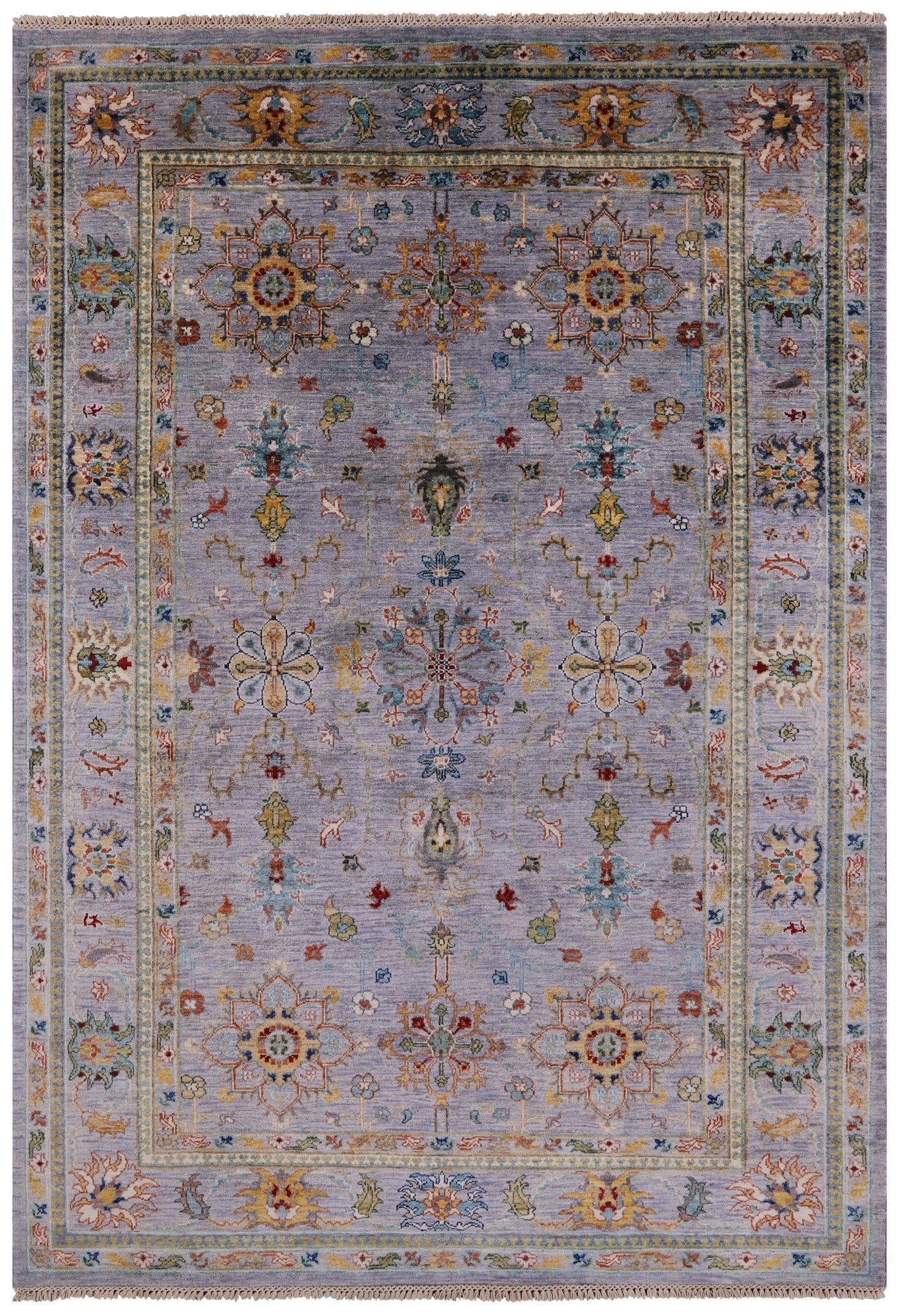 Peshawar Hand Knotted Wool Rug - 5' 9" X 8' 1" - Golden Nile