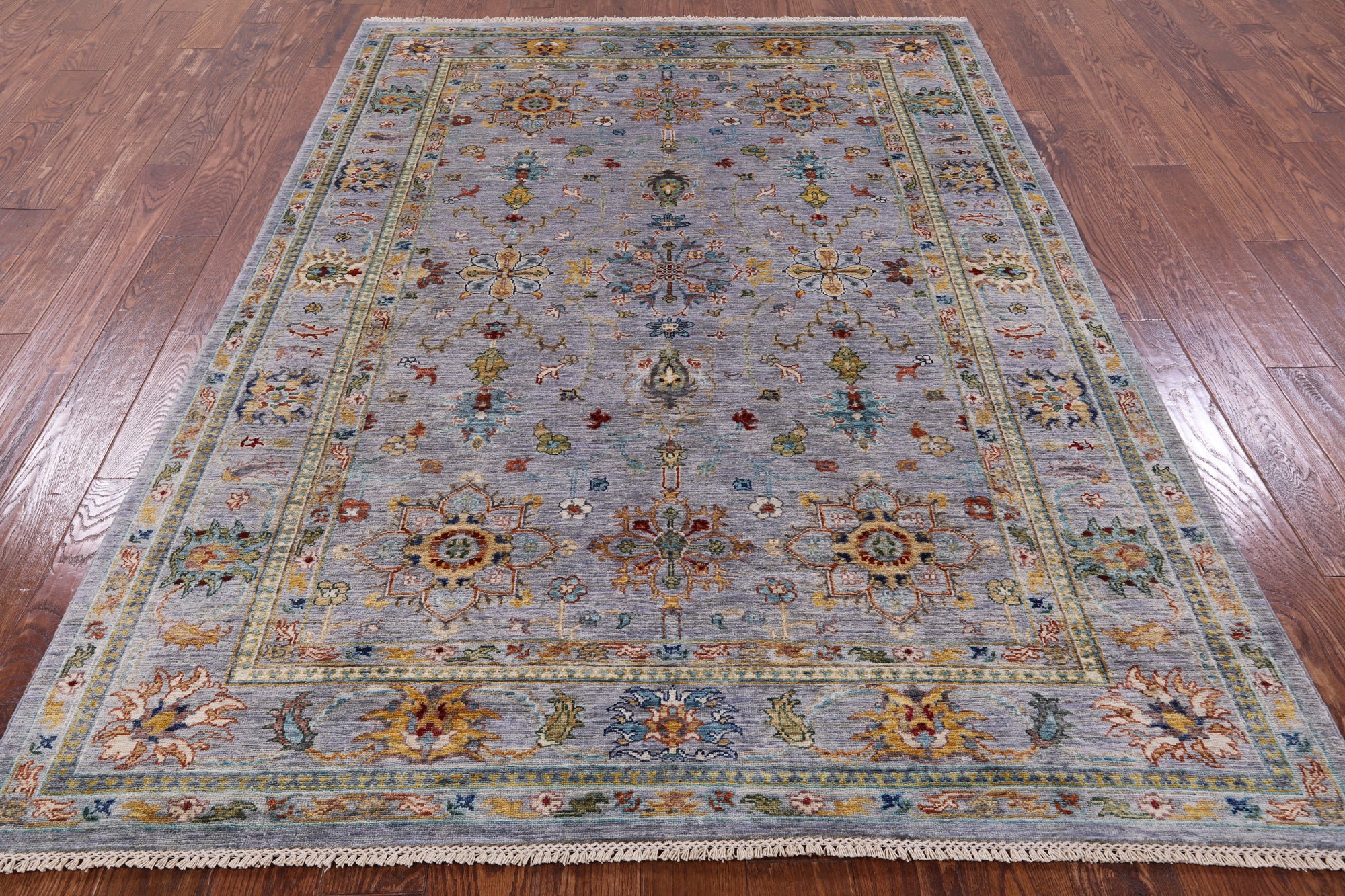 Peshawar Hand Knotted Wool Rug - 5' 9" X 8' 1" - Golden Nile