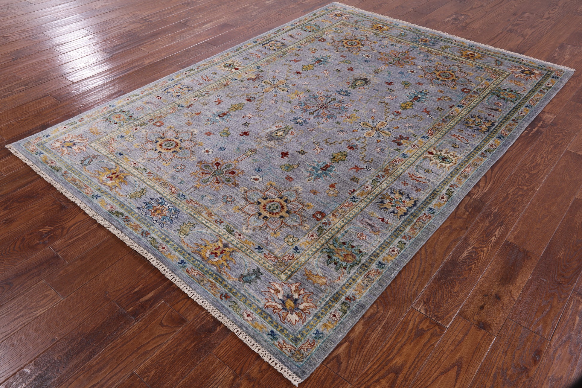 Peshawar Hand Knotted Wool Rug - 5' 9" X 8' 1" - Golden Nile
