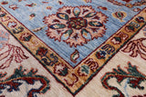 Blue Peshawar Hand Knotted Wool Rug - 5' 6" X 8' 0" - Golden Nile