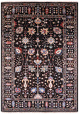 Brown Peshawar Hand Knotted Wool Rug - 5' 7" X 7' 10" - Golden Nile