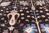 Brown Peshawar Hand Knotted Wool Rug - 5' 7" X 7' 10" - Golden Nile