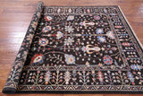Brown Peshawar Hand Knotted Wool Rug - 5' 7" X 7' 10" - Golden Nile