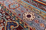 Khorjin Persian Gabbeh Hand Knotted Wool Rug - 5' 0" X 6' 4" - Golden Nile