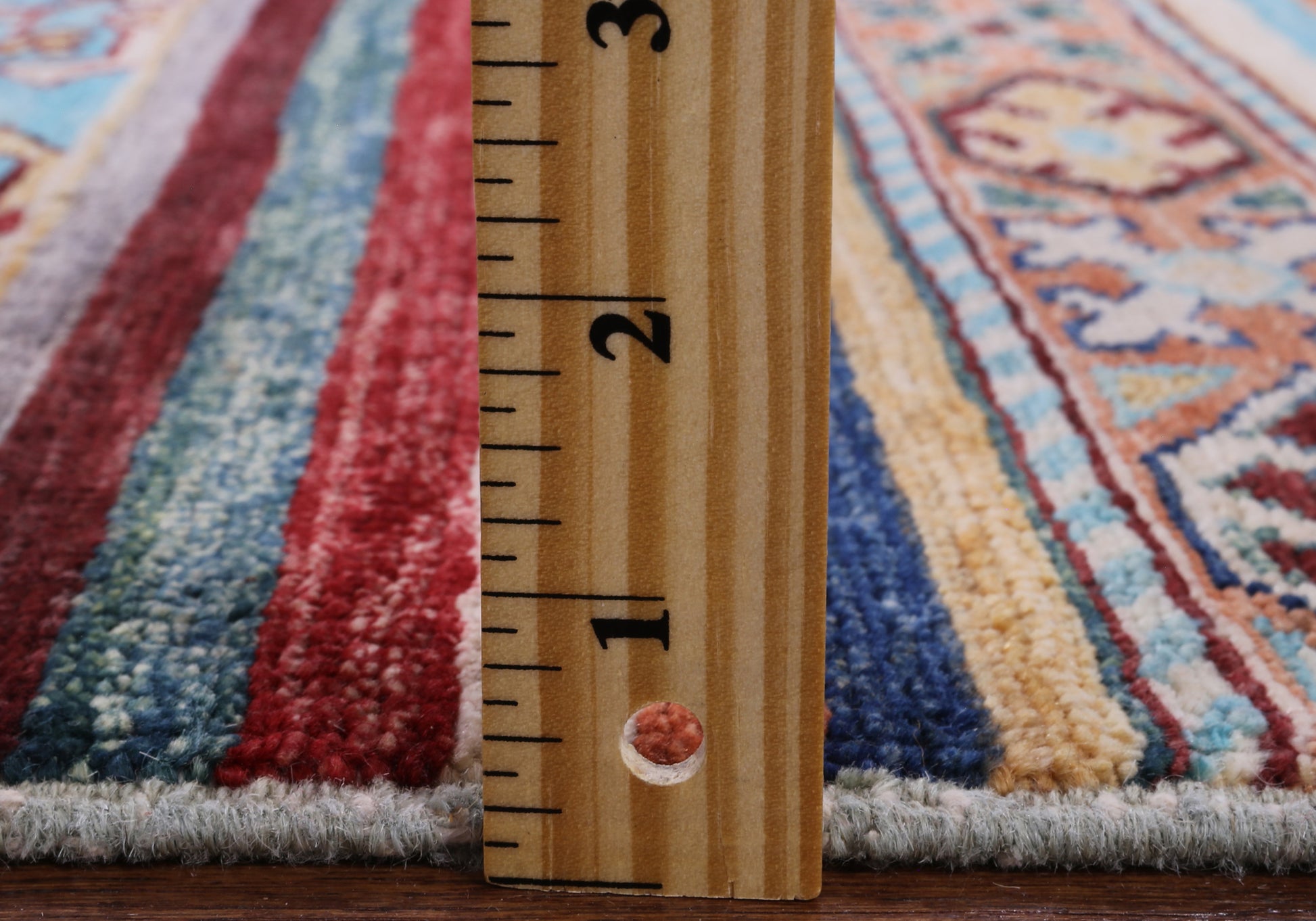 Khorjin Persian Gabbeh Hand Knotted Wool Rug - 5' 0" X 6' 4" - Golden Nile