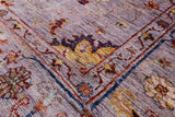 Grey Peshawar Hand Knotted Wool Rug - 5' 0" X 6' 8" - Golden Nile