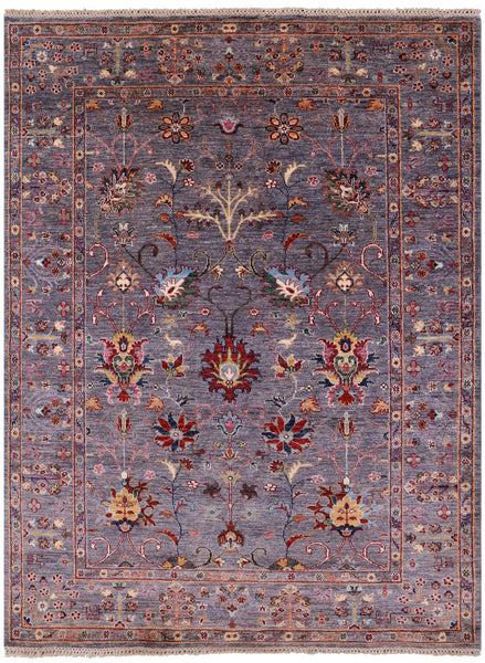 Peshawar Handmade Wool Rug - 5' 1" X 6' 8" - Golden Nile