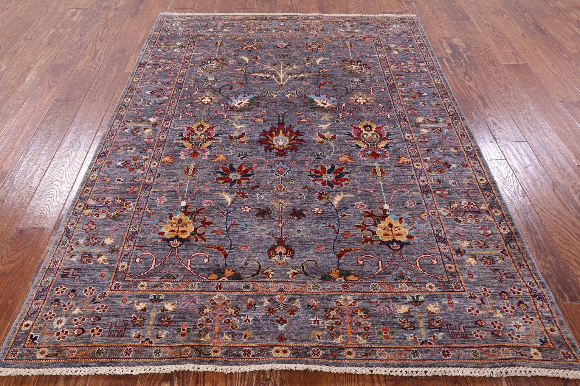 Peshawar Handmade Wool Rug - 5' 1" X 6' 8" - Golden Nile