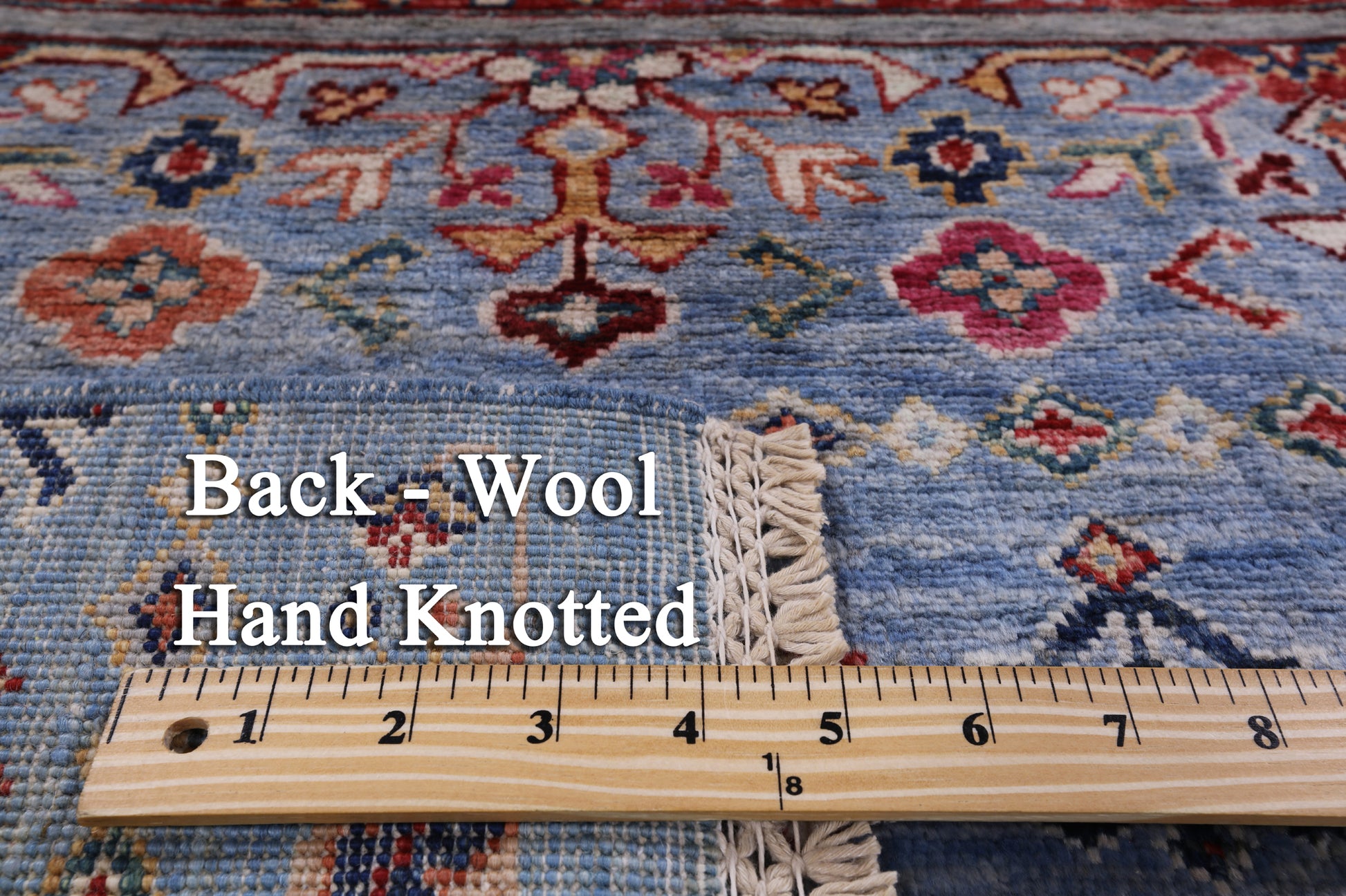 Blue Khorjin Persian Gabbeh Handmade Wool Rug - 4' 11" X 6' 9" - Golden Nile