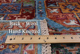 Blue Turkmen Ersari Hand Knotted Wool Rug - 5' 5" X 7' 11" - Golden Nile