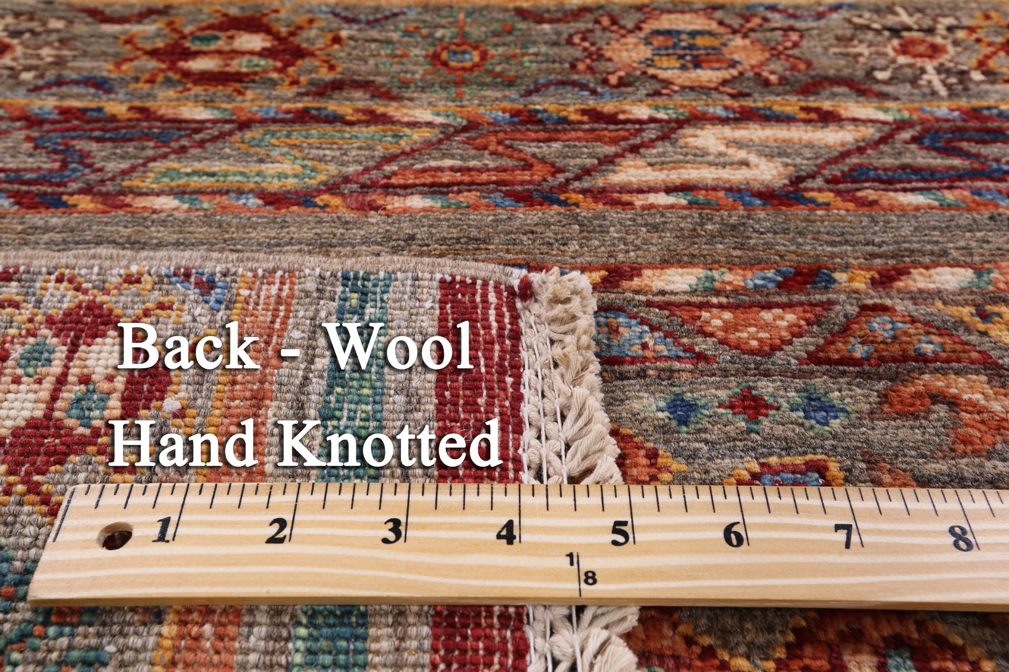 Khorjin Persian Gabbeh Hand Knotted Wool Rug - 4' 11" X 6' 5" - Golden Nile