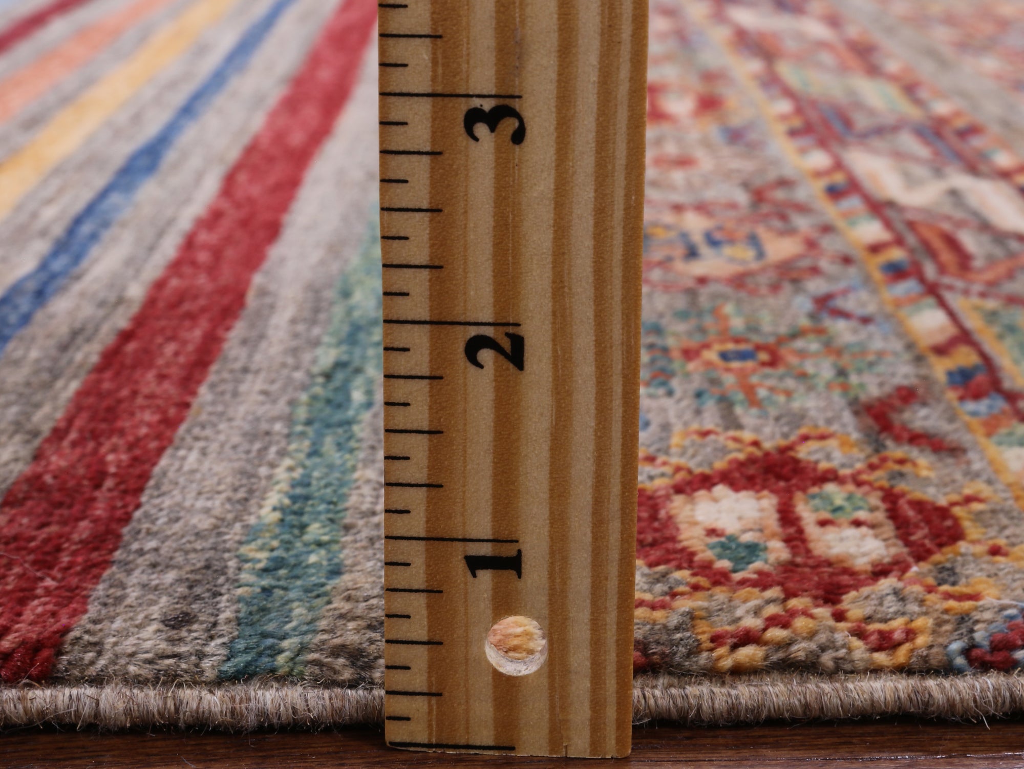 Khorjin Persian Gabbeh Hand Knotted Wool Rug - 4' 11" X 6' 5" - Golden Nile