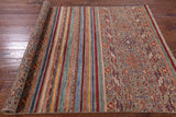 Khorjin Persian Gabbeh Hand Knotted Wool Rug - 4' 11" X 6' 5" - Golden Nile