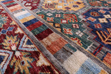 Blue Tribal Persian Gabbeh Hand Knotted Wool Rug - 8' 2" X 11' 6" - Golden Nile