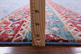 Blue Tribal Persian Gabbeh Hand Knotted Wool Rug - 8' 2" X 11' 6" - Golden Nile
