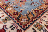 Blue Persian Fine Serapi Hand Knotted Wool Rug - 9' 2" X 11' 10" - Golden Nile
