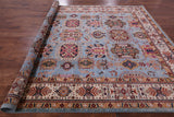 Blue Persian Fine Serapi Hand Knotted Wool Rug - 9' 2" X 11' 10" - Golden Nile