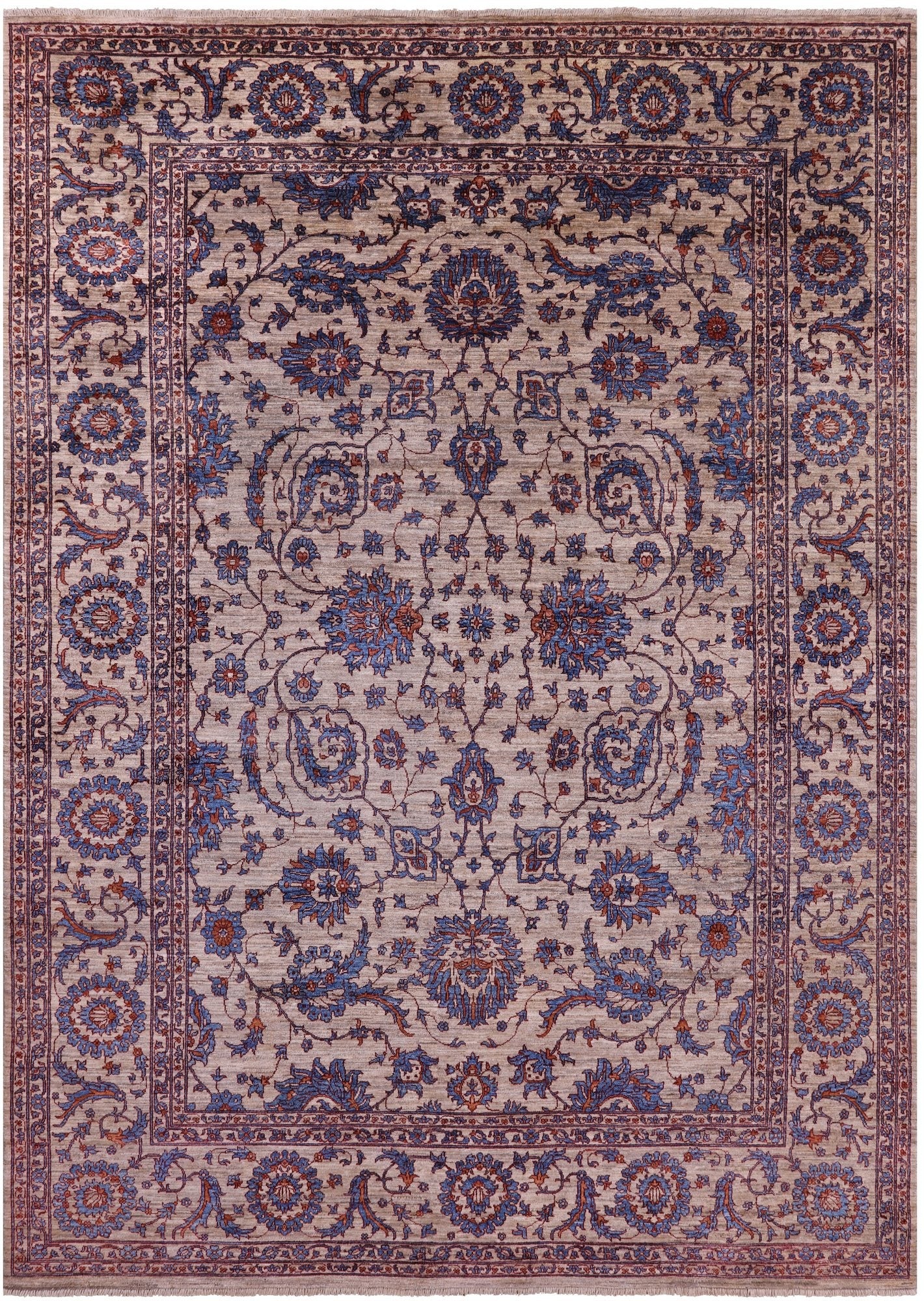 Peshawar Hand Knotted Wool Rug - 8' 10" X 12' 4" - Golden Nile