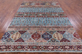 Blue Khorjin Persian Gabbeh Hand Knotted Wool Rug - 6' 7" X 9' 7" - Golden Nile