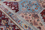 Blue Khorjin Persian Gabbeh Hand Knotted Wool Rug - 6' 7" X 9' 7" - Golden Nile
