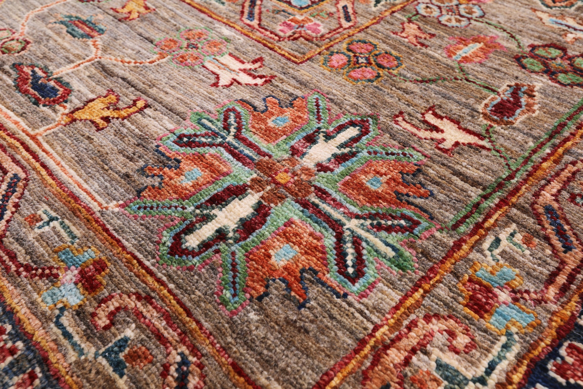 Peshawar Hand Knotted Wool Rug - 6' 8" X 10' 0" - Golden Nile