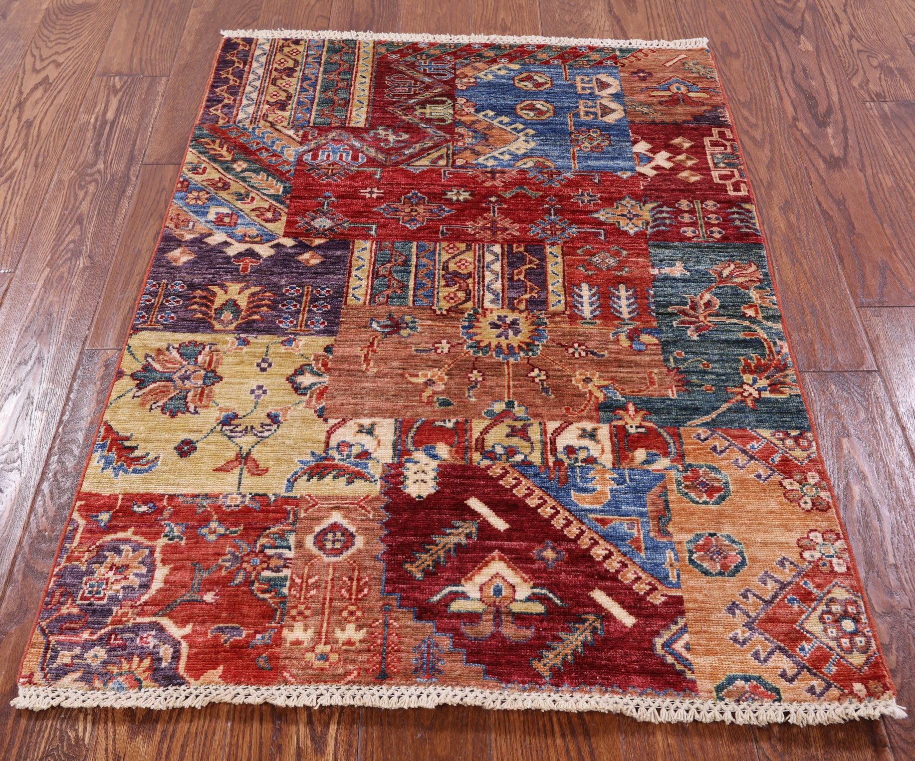 Super Kazak Hand Knotted Wool Rug - 2' 10" X 4' 0" - Golden Nile