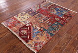 Super Kazak Hand Knotted Wool Rug - 2' 10" X 4' 0" - Golden Nile