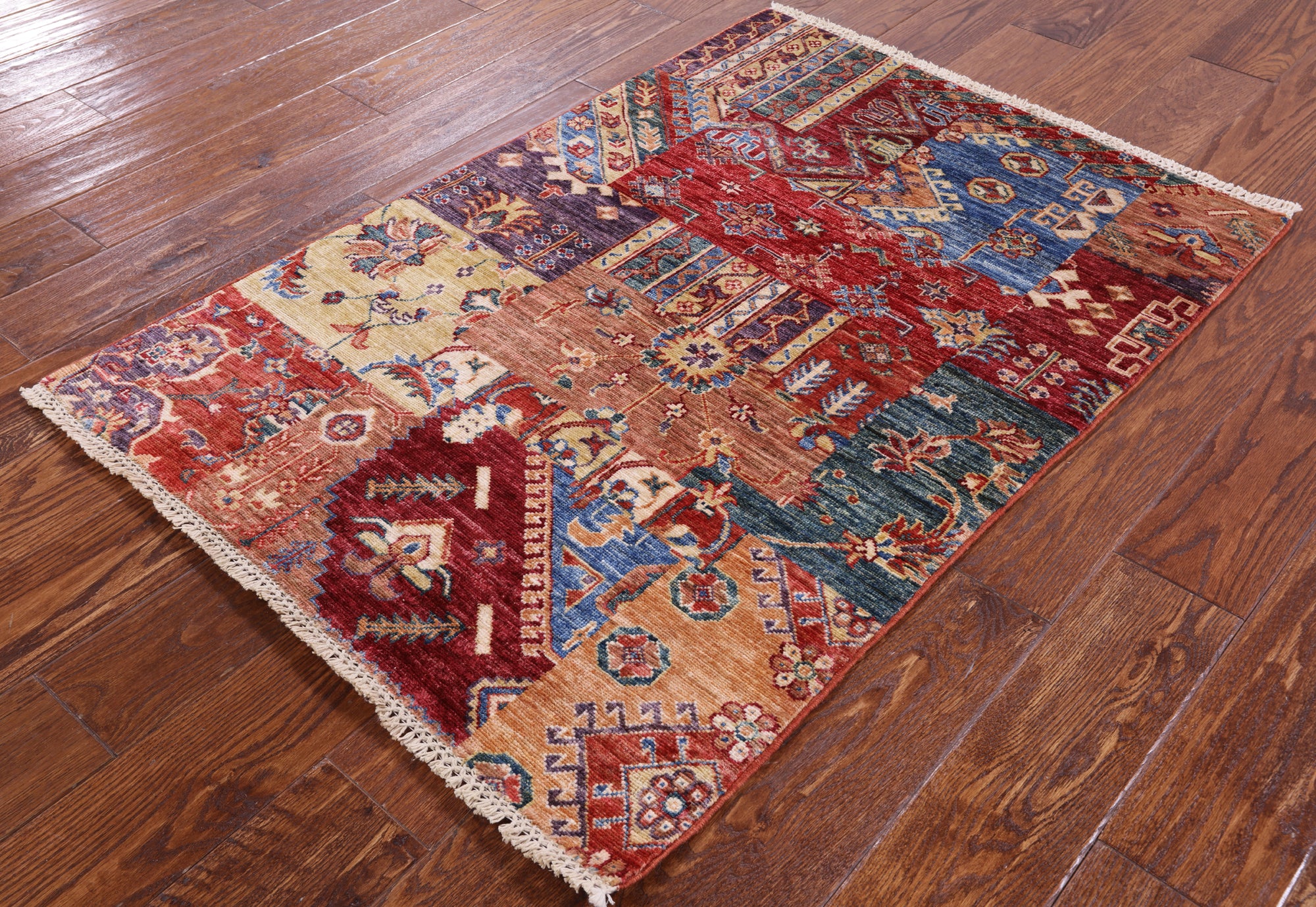 Super Kazak Hand Knotted Wool Rug - 2' 10" X 4' 0" - Golden Nile