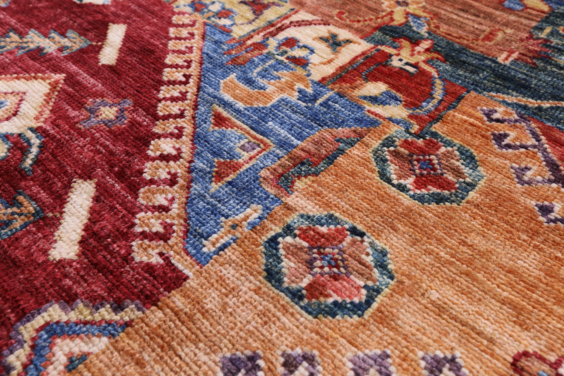 Super Kazak Hand Knotted Wool Rug - 2' 10" X 4' 0" - Golden Nile