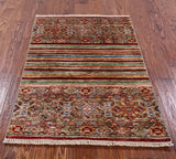 Khorjin Persian Gabbeh Handmade Wool Rug - 2' 7" X 3' 11" - Golden Nile