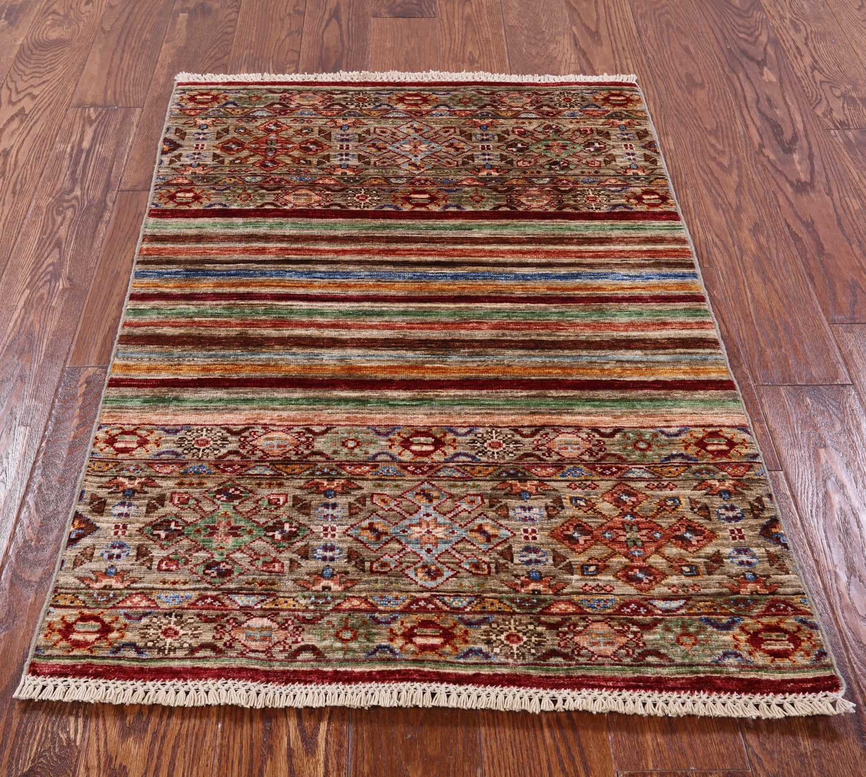 Khorjin Persian Gabbeh Handmade Wool Rug - 2' 7" X 3' 11" - Golden Nile