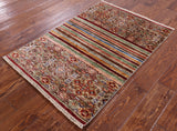 Khorjin Persian Gabbeh Handmade Wool Rug - 2' 7" X 3' 11" - Golden Nile