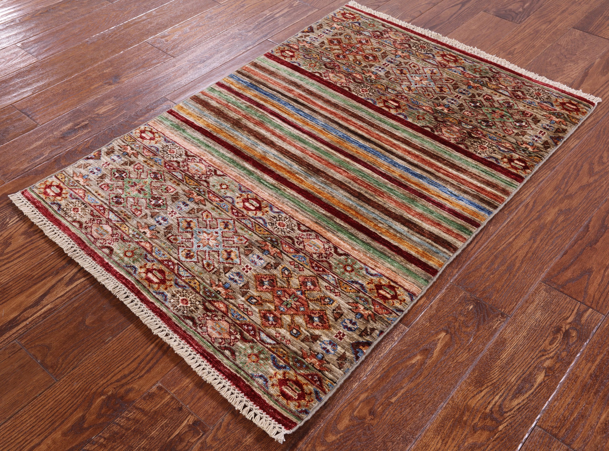 Khorjin Persian Gabbeh Handmade Wool Rug - 2' 7" X 3' 11" - Golden Nile