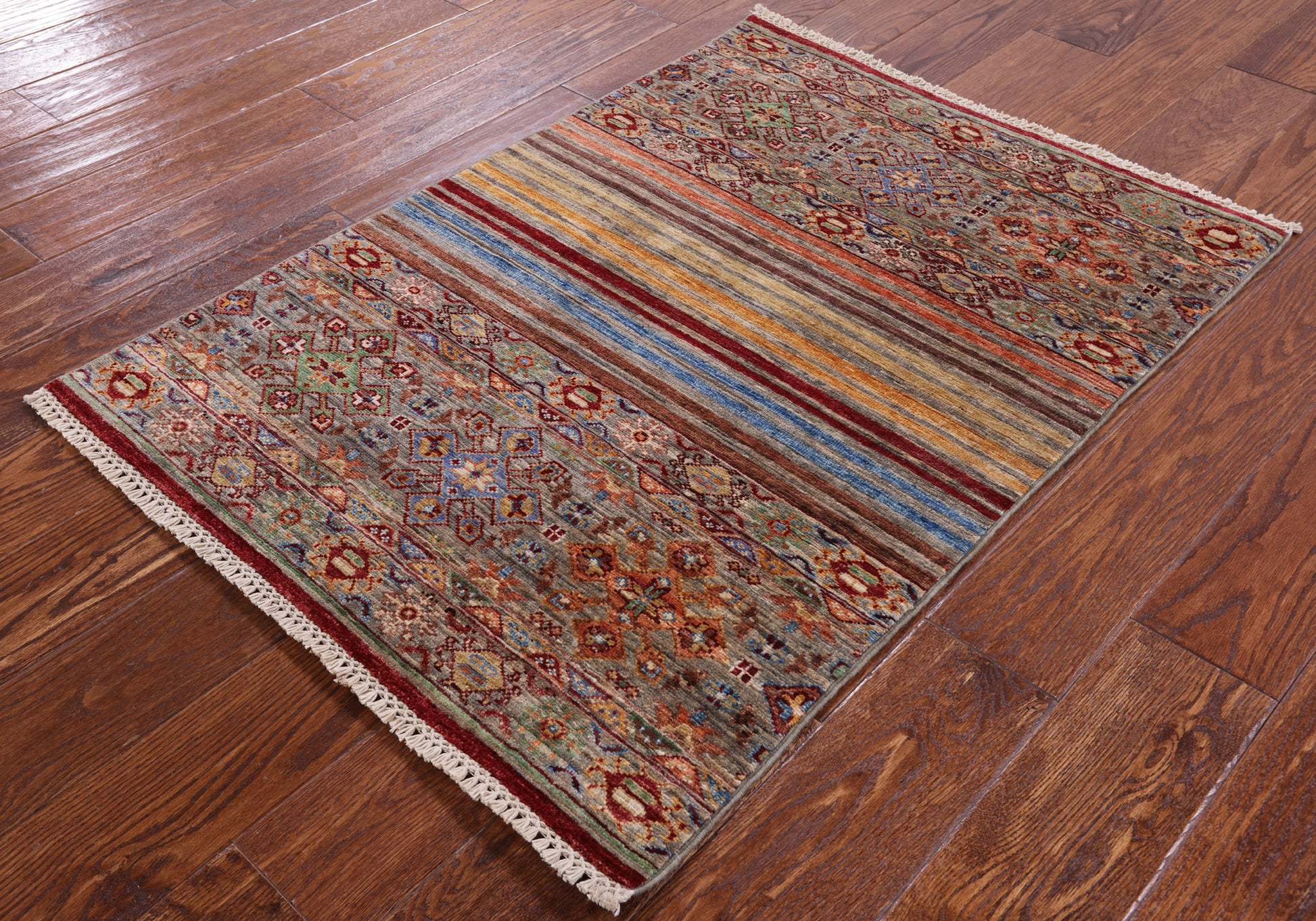 Khorjin Persian Gabbeh Handmade Wool Rug - 2' 8" X 3' 8" - Golden Nile