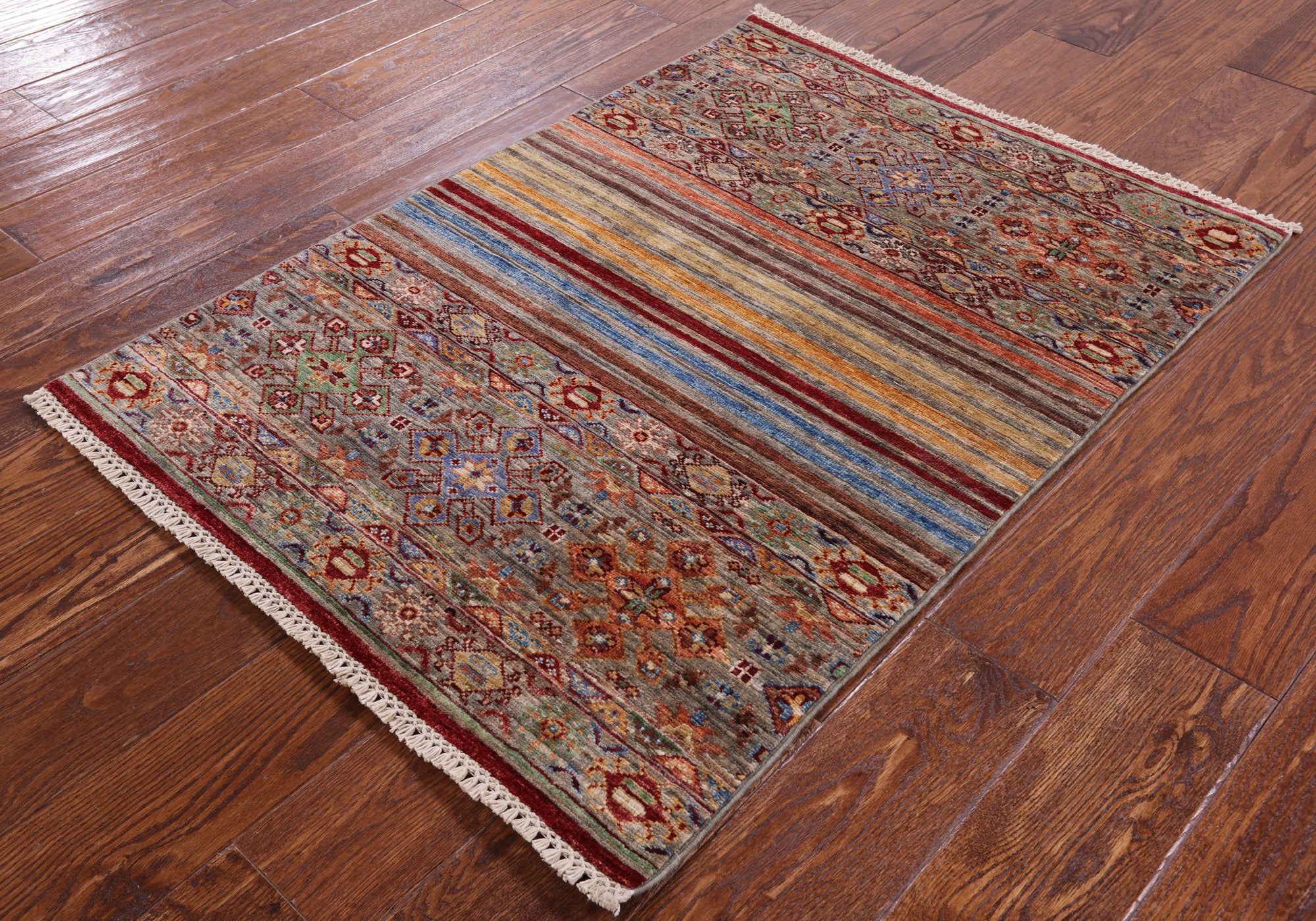 Khorjin Persian Gabbeh Handmade Wool Rug - 2' 8" X 3' 8" - Golden Nile
